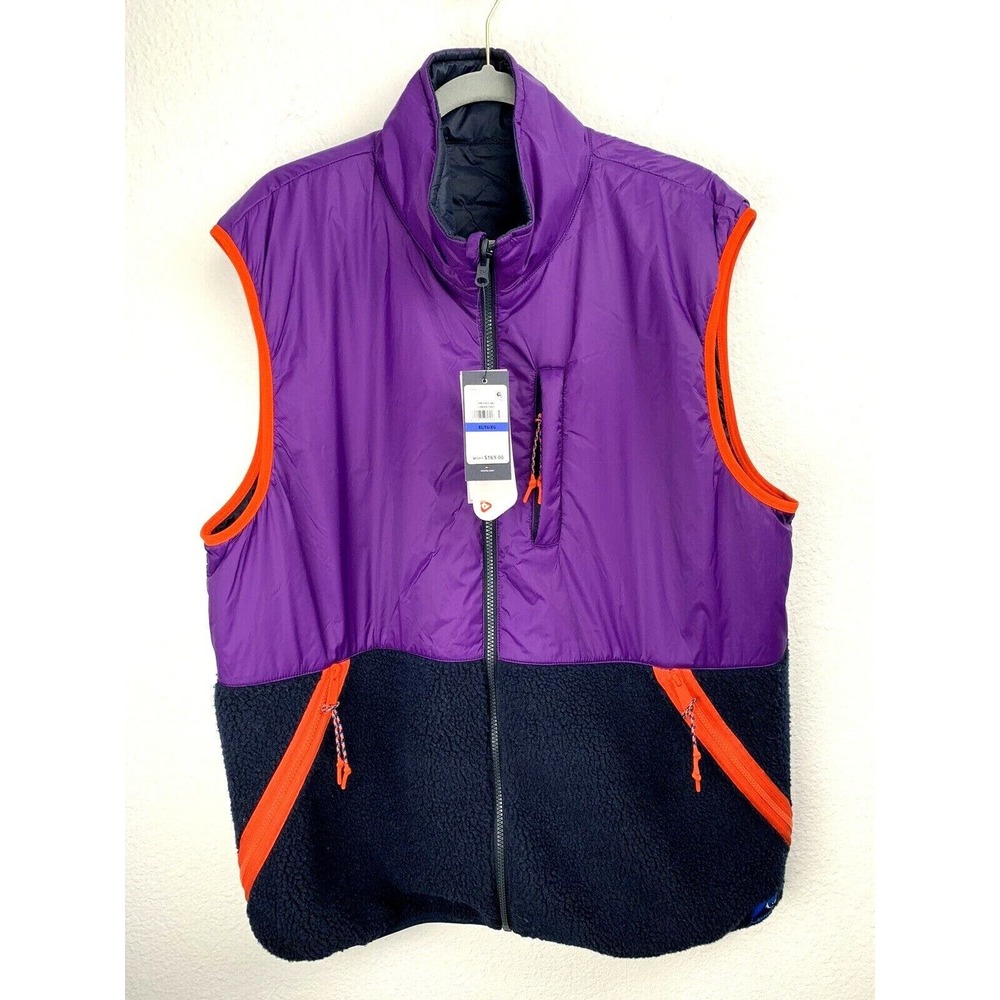 Tommy Hilfiger Reversible Urban Prep Vest Size XL Purple Blue Sherpa 78E3093 New